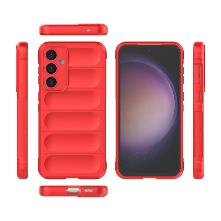 For Samsung Galaxy S23 FE 5G Magic Shield TPU + Flannel Phone Case(Red)