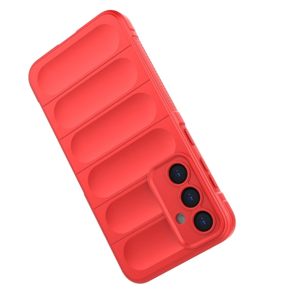 For Samsung Galaxy S23 FE 5G Magic Shield TPU + Flannel Phone Case(Red)