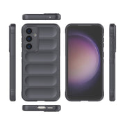 For Samsung Galaxy S23 FE 5G Magic Shield TPU + Flannel Phone Case(Dark Grey)