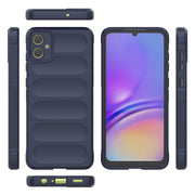 For Samsung Galaxy A05 4G Magic Shield TPU + Flannel Phone Case(Dark Blue)
