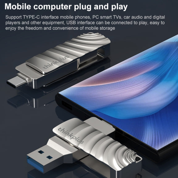 Lenovo Thinkplus MU232 USB 3.2 + USB-C / Type-C Dual Head Flash Drive, Memory:32GB