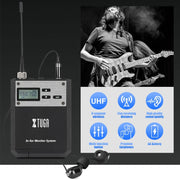 XTUGA  IEM1100 Professional Wireless In Ear Monitor System 1 BodyPacks(UK Plug)