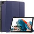 For Samsung Galaxy Tab A9 Custer Pure Color 3-Fold Holder Leather Tablet Case(Dark Blue) - free shipping - PMC TechLife - Order now!
