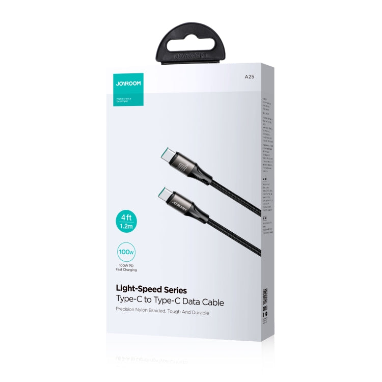 JOYROOM SA25-CC5 100W USB-C/Type-C to USB-C/Type-C Fast Charge Data Cable, Length:3m(Black)