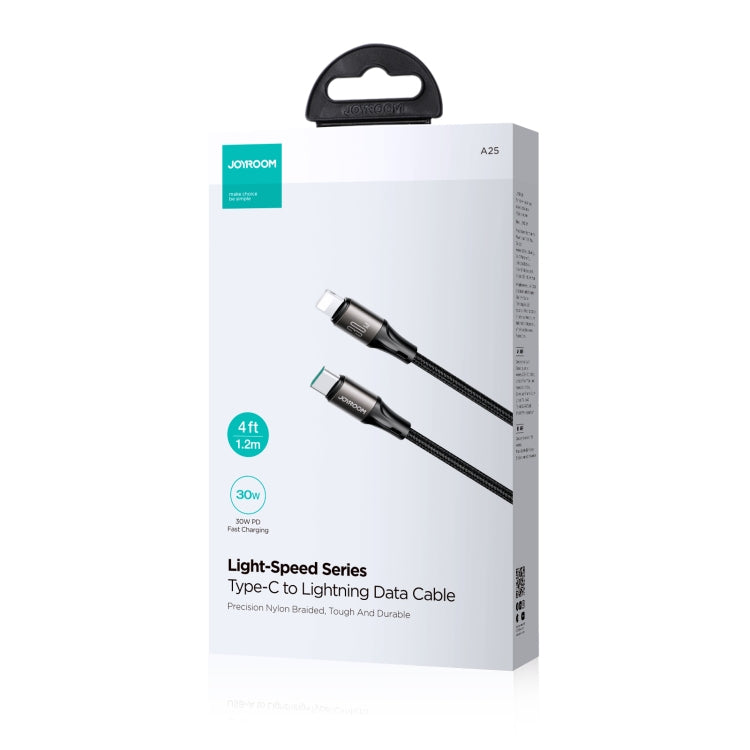 JOYROOM SA25-CL3 30W USB-C/Type-C to 8 Pin Fast Charge Data Cable, Length:3m(Black)