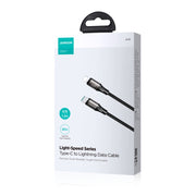 JOYROOM SA25-CL3 30W USB-C/Type-C to 8 Pin Fast Charge Data Cable, Length:3m(Black)