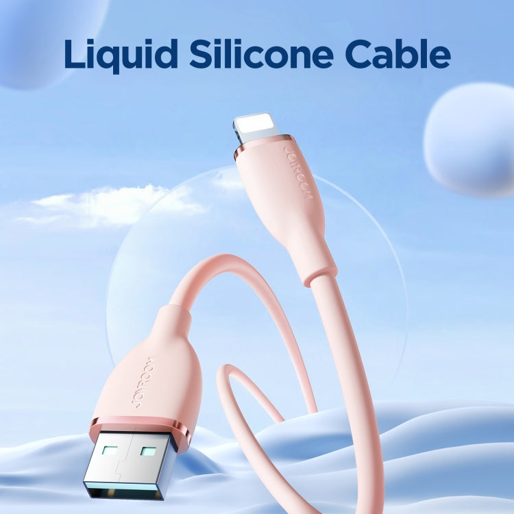 JOYROOM SA29-AL3 3A USB to 8 Pin Liquid Silicone Fast Charging Data Cable, Length: 1.2m(Pink)