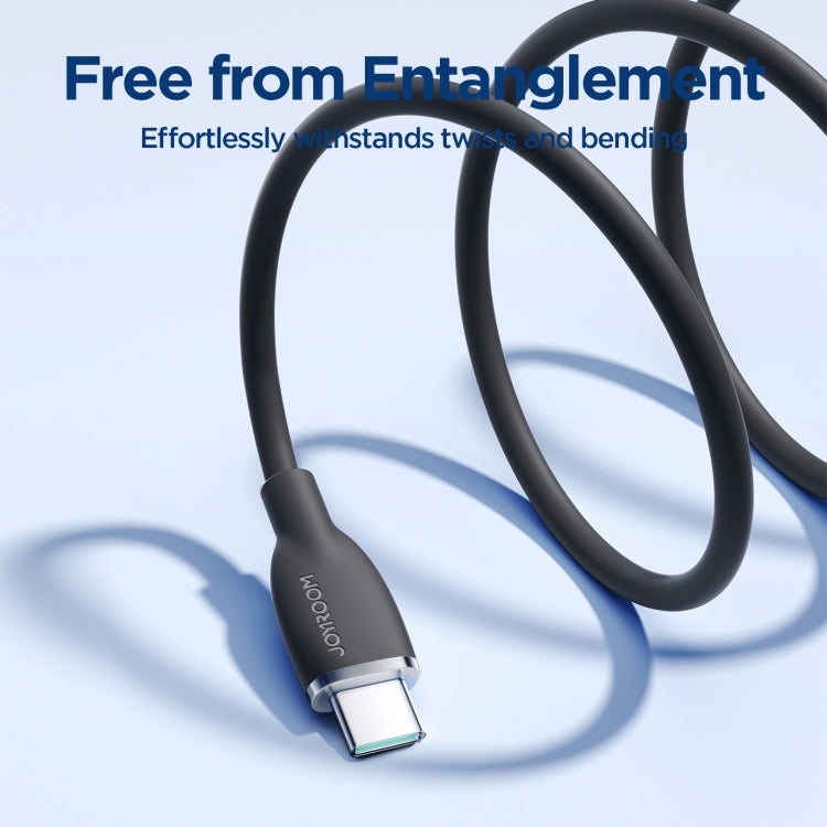JOYROOM SA29-CC5 100W USB-C/Type-C to USB-C/Type-C Liquid Silicone Fast Charging Data Cable, Length: 1.2m(Black)
