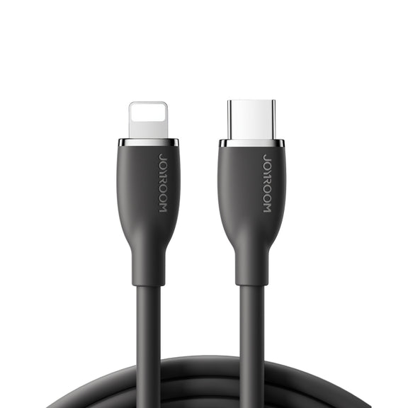 JOYROOM SA29-CL3 30W USB-C/Type-C to 8 Pin Liquid Silicone Fast Charging Data Cable, Length: 1.2m(Black)