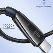 JOYROOM SA31-CL3 30W USB-C/Type-C to 8 Pin Fast Charge Data Cable, Length: 1.2m(Black)