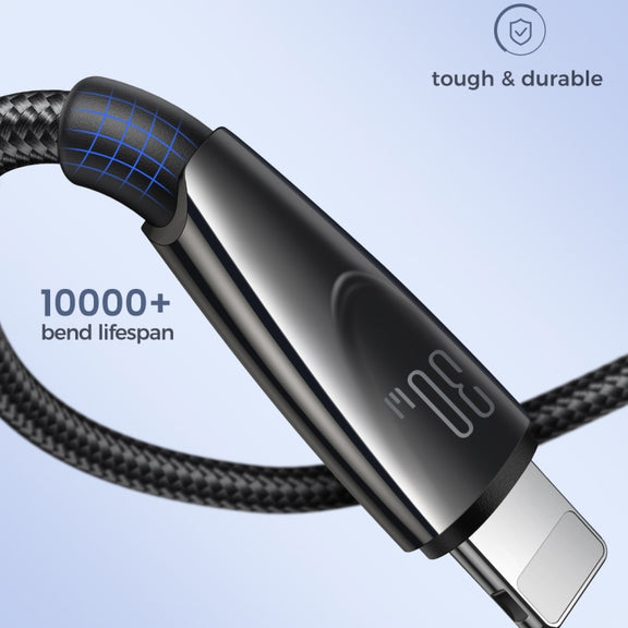JOYROOM SA31-CL3 30W USB-C/Type-C to 8 Pin Fast Charge Data Cable, Length: 1.2m(Black)