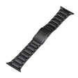 For Apple Watch Series 9 45mm Five Beads Turtle Buckle Titanium Steel Watch Band(Black) - Watch Bands by PMC TechLife | Online Shopping South Africa | PMC TechLife