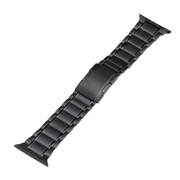For Apple Watch SE 2023 44mm Five Beads Turtle Buckle Titanium Steel Watch Band(Black)