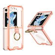 For Samsung Galaxy Z Flip5 GKK MagSafe Airbag Hinge Shockproof Phone Case with Ring Holder(Orange) - Galaxy Z Flip5 Cases by GKK | Online Shopping South Africa | PMC TechLife