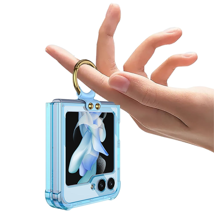 For Samsung Galaxy Z Flip5 GKK MagSafe Airbag Hinge Shockproof Phone Case with Ring Holder(Orange)