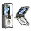 For Samsung Galaxy Z Flip5 GKK MagSafe Airbag Hinge Shockproof Phone Case with Ring Holder(Black) - Galaxy Z Flip5 Cases by GKK | Online Shopping South Africa | PMC TechLife