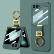 For Samsung Galaxy Z Flip5 GKK Ultra-thin Z Ring Holder Leather Phone Case(Green) - free shipping - PMC TechLife - Order now!