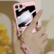 For Samsung Galaxy Z Flip5 GKK Ultra-thin Handbag Phone Case(Pink)