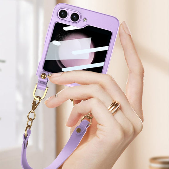 For Samsung Galaxy Z Flip5 GKK Ultra-thin Handbag Phone Case(Forest Green)