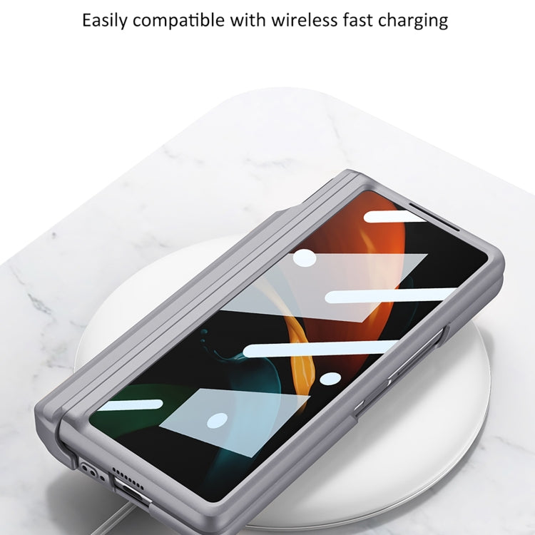For Samsung Galaxy Z Fold2 GKK Integrated Folding Battle Shell PC Phone Case with Pen Box(Green)