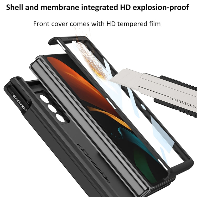 For Samsung Galaxy Z Fold2 GKK Integrated Folding Battle Shell PC Phone Case with Pen Box(Green)