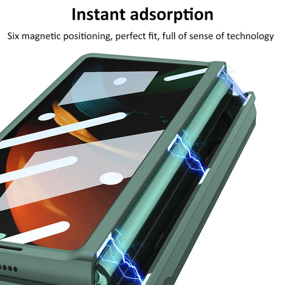 For Samsung Galaxy Z Fold2 GKK Integrated Folding Battle Shell PC Phone Case with Pen Box(Grey)