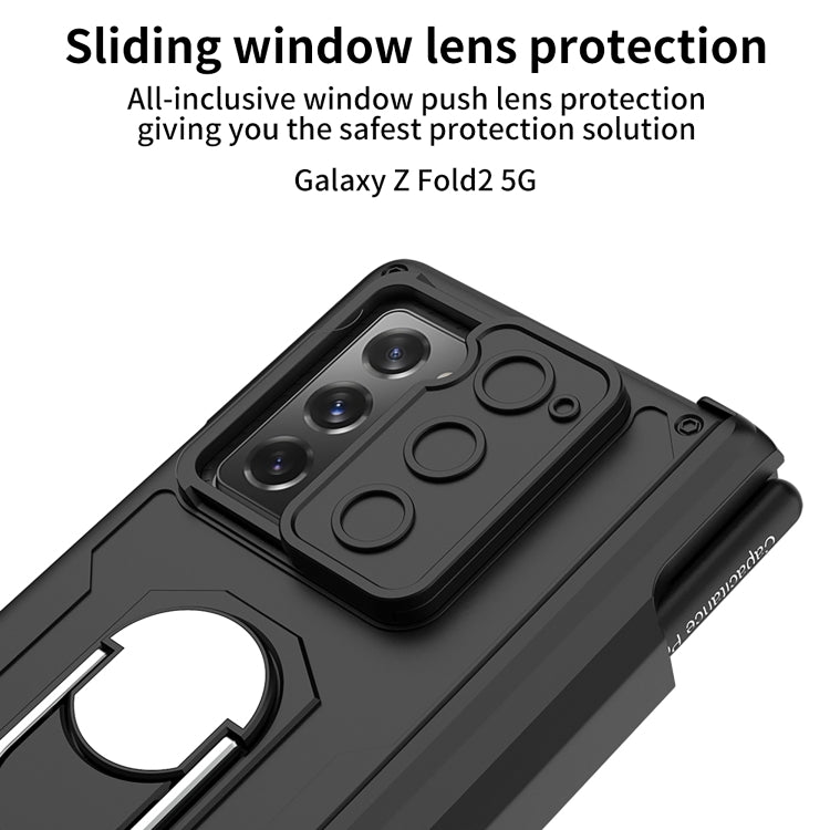For Samsung Galaxy Z Fold2 GKK Integrated Folding Armored Shell PC Phone Case with Pen Box(Gold)
