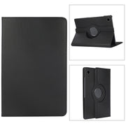 For Samsung Galaxy Tab A9 Litchi Texture 360 Degrees Rotation Holder Leather Tablet Case(Black)