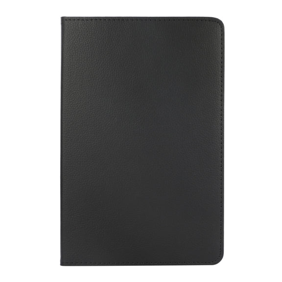 For Samsung Galaxy Tab A9 Litchi Texture 360 Degrees Rotation Holder Leather Tablet Case(Black)