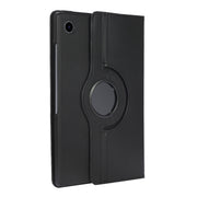 For Samsung Galaxy Tab A9 Litchi Texture 360 Degrees Rotation Holder Leather Tablet Case(Black)
