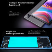 BDF P60 4G LTE Tablet PC 10.1 inch, 8GB+256GB, Android 12 MTK6762 Octa Core, Support Dual SIM, EU Plug(Grey)
