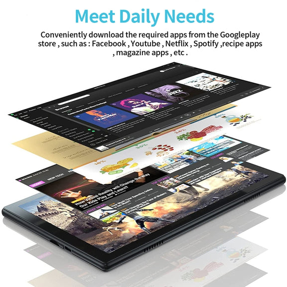BDF P70 4G LTE Tablet PC 10.1 inch, 8GB+128GB, Android 11 MTK6755 Octa Core, Support Dual SIM, EU Plug(Gold)