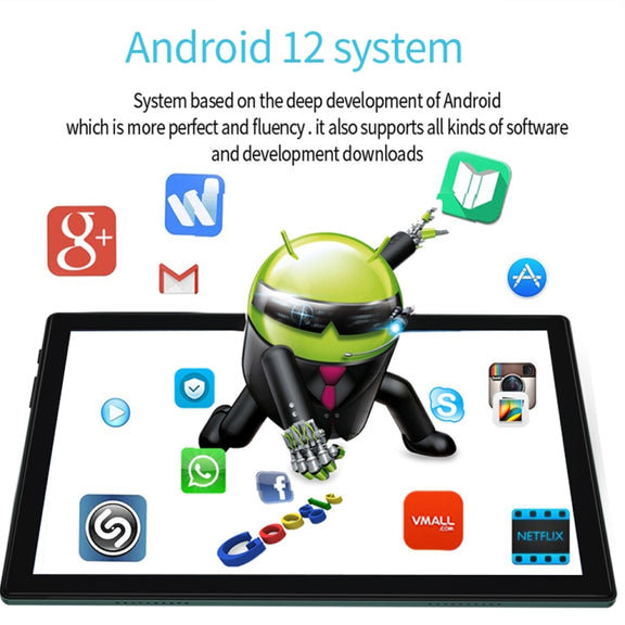 BDF P70 4G LTE Tablet PC 10.1 inch, 8GB+256GB, Android 12 MTK6762 Octa Core, Support Dual SIM, EU Plug(Gold)
