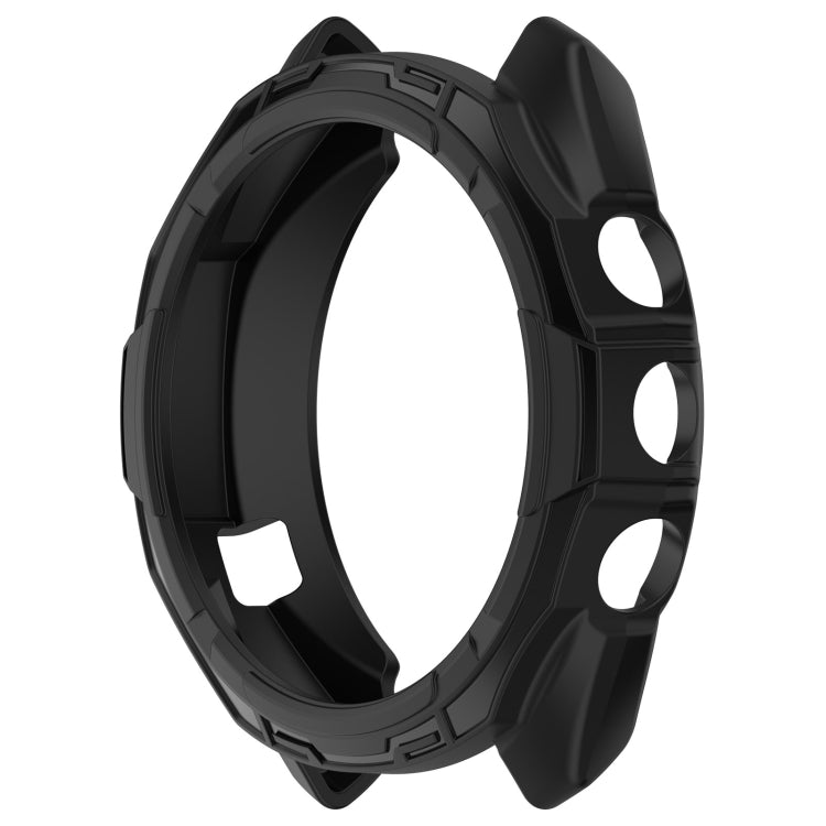 Compatible with Garmin Approach S70 47mm Armor Hollow Watch Protective Case(Black)