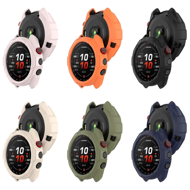 Compatible with Garmin Approach S70 47mm Armor Hollow Watch Protective Case(Black)