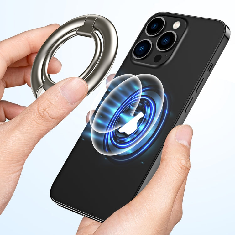 Electroplated Metal Magnetic Ring Holder(Black)