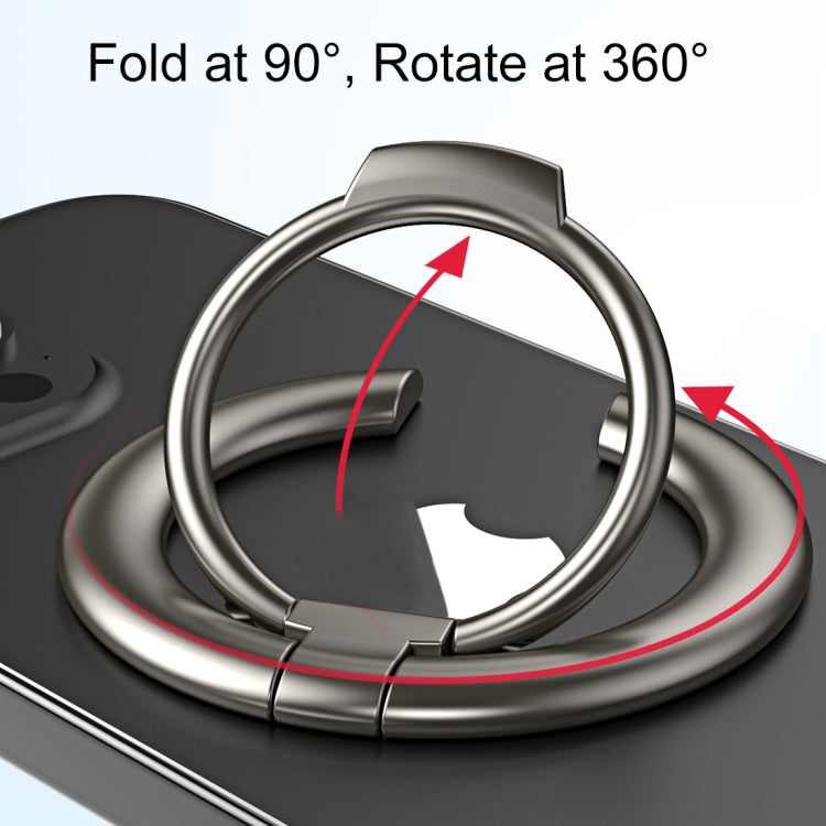 Electroplated Metal Magnetic Ring Holder(Black)