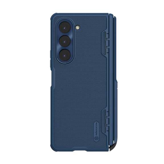 For Samsung Galaxy Z Fold5 NILLKIN Frosted Fold PC + TPU Phone Case with Holder(Blue)