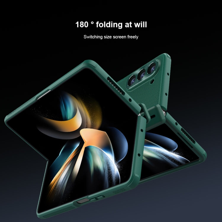 For Samsung Galaxy Z Fold5 NILLKIN Frosted Fold PC + TPU Phone Case with Pen Slot(Green)