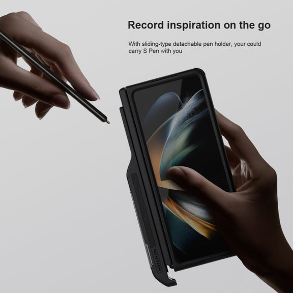 For Samsung Galaxy Z Fold5 NILLKIN Frosted Fold PC + TPU Phone Case with Pen Slot(Green)