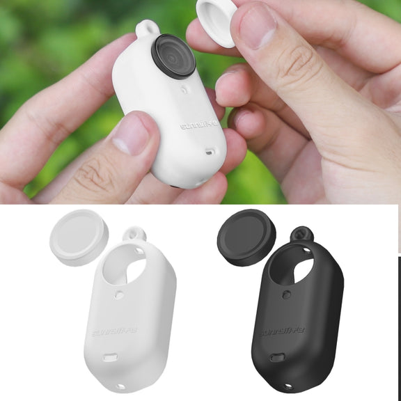 For Insta360 Go 3 Sunnylife IST-BHT594 Camera Body Silicone Case with Lens Cap & Neck Strap(Black)