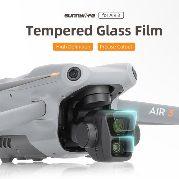 For DJI Air 3 Sunnylife Lens Protector Tempered Glass Combo Protective Films, Quantity:2 Sets