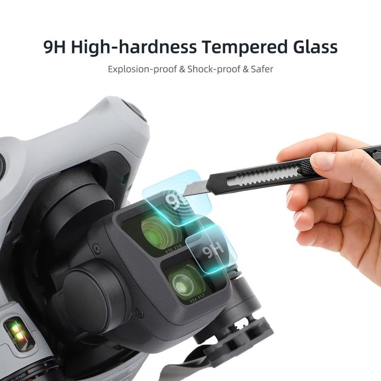 For DJI Air 3 Sunnylife Lens Protector Tempered Glass Combo Protective Films, Quantity:2 Sets