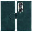 For Honor 90 Skin Feel Pure Color Flip Leather Phone Case(Green) - Honor Cases by PMC TechLife | Online Shopping South Africa | PMC TechLife | Buy Now Pay Later Mobicred