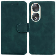 For Honor 90 Skin Feel Pure Color Flip Leather Phone Case(Green)