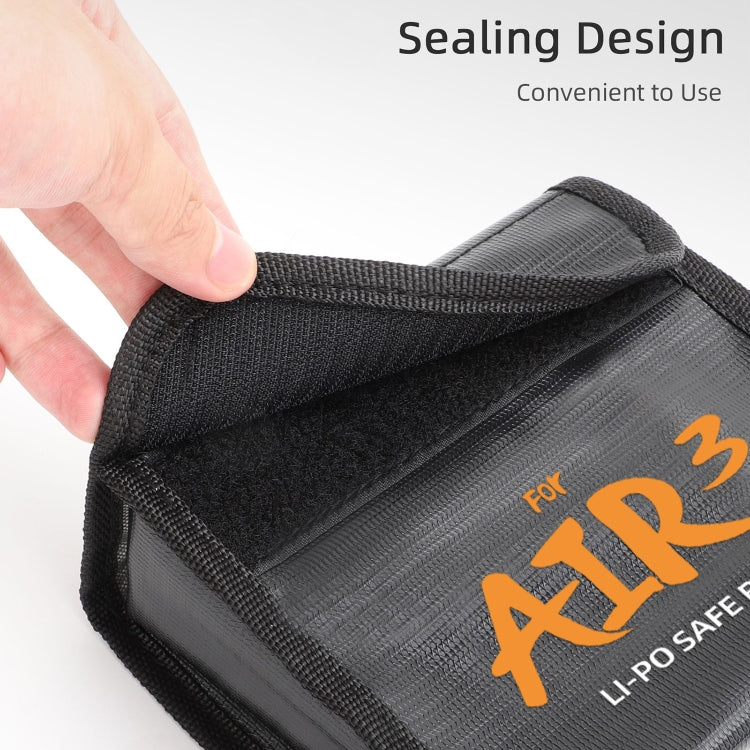 For DJI Air 3 Sunnylife Battery Explosion-proof Safe Bag Protective Li-Po Safe Bag For 3pcs Batteries