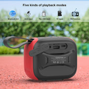 HOPESTAR A22 IPX6 Water-resistant Portable Bluetooth Speaker Outdoor Subwoofer(Blue Red)