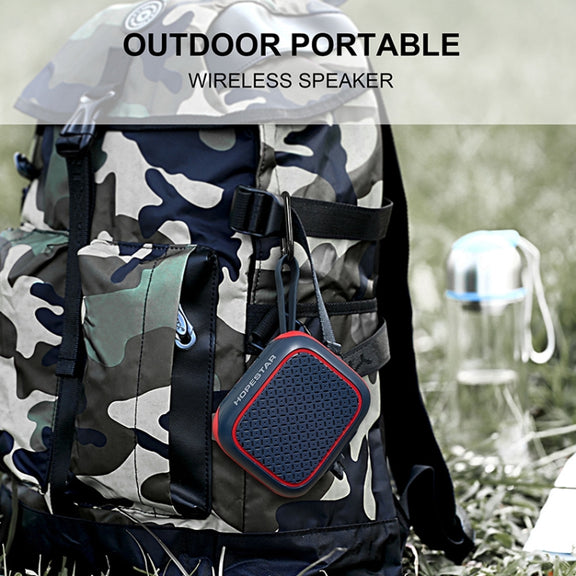 HOPESTAR A22 IPX6 Water-resistant Portable Bluetooth Speaker Outdoor Subwoofer(Blue Red)