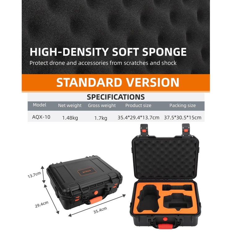 For DJI Air 3 Sunnylife Safety Carrying Case Large Capacity Water-resistant Shock-proof Hard Travel Case Standard Version