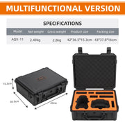 For DJI Air 3 Sunnylife Safety Carrying Case Large Capacity Water-resistant Shock-proof Hard Travel Case Multi-battery Flying Version